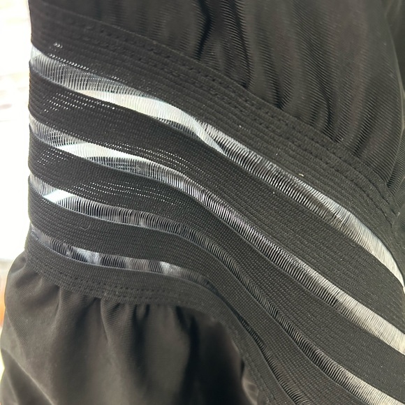 Black Striped One Piece Women's Monokini SwimwearTriangle Bathing Suit XL - Picture 4 of 7